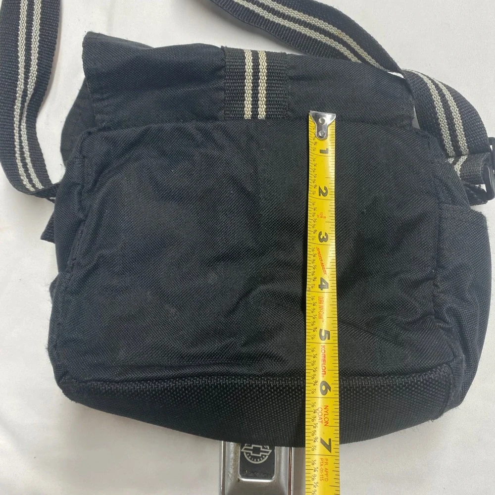 Buckle-Down Chevrolet Seatbelt Buckle Crossbody Bag Black Nylon Messenger
